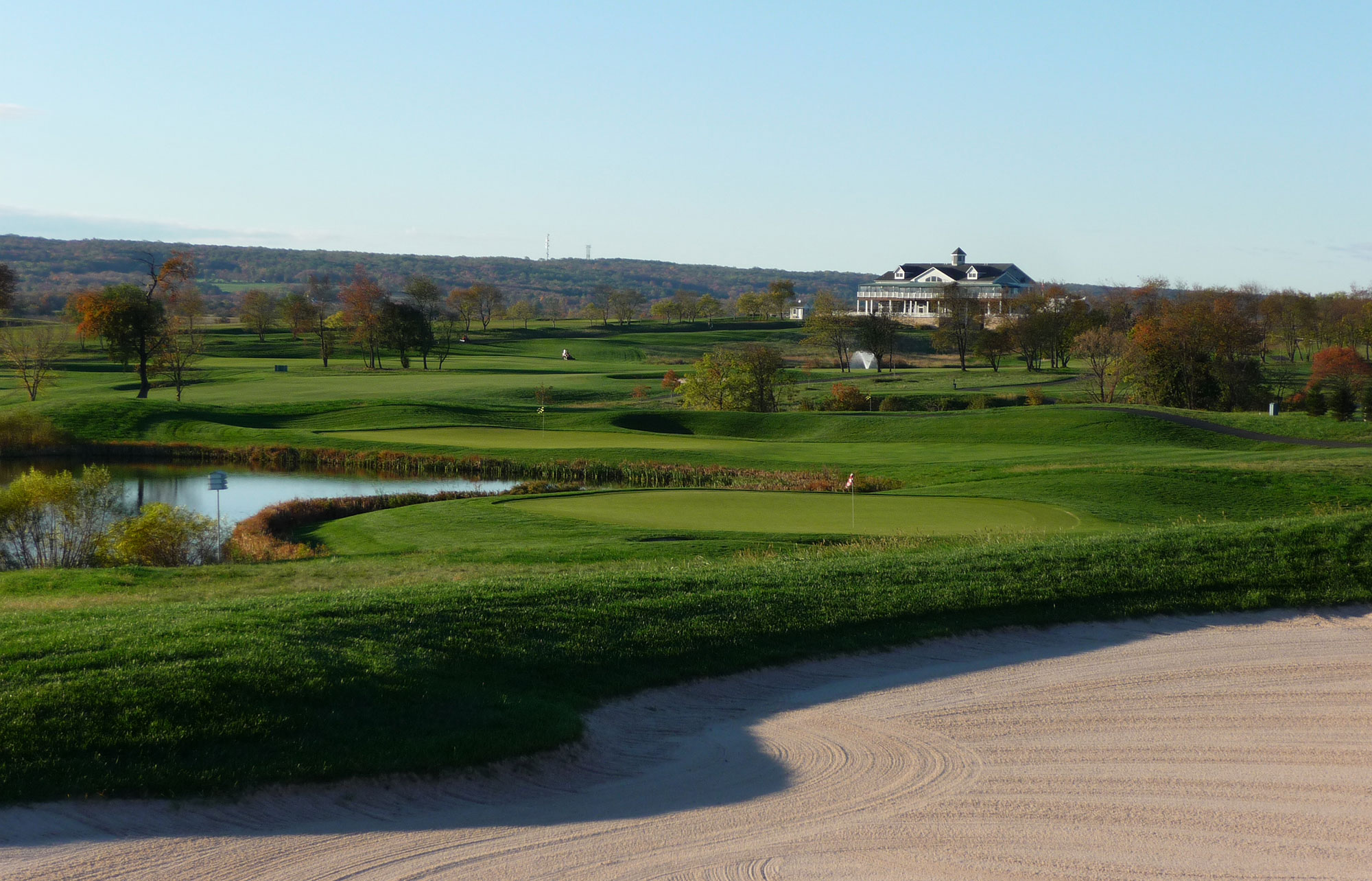 View of golf course green