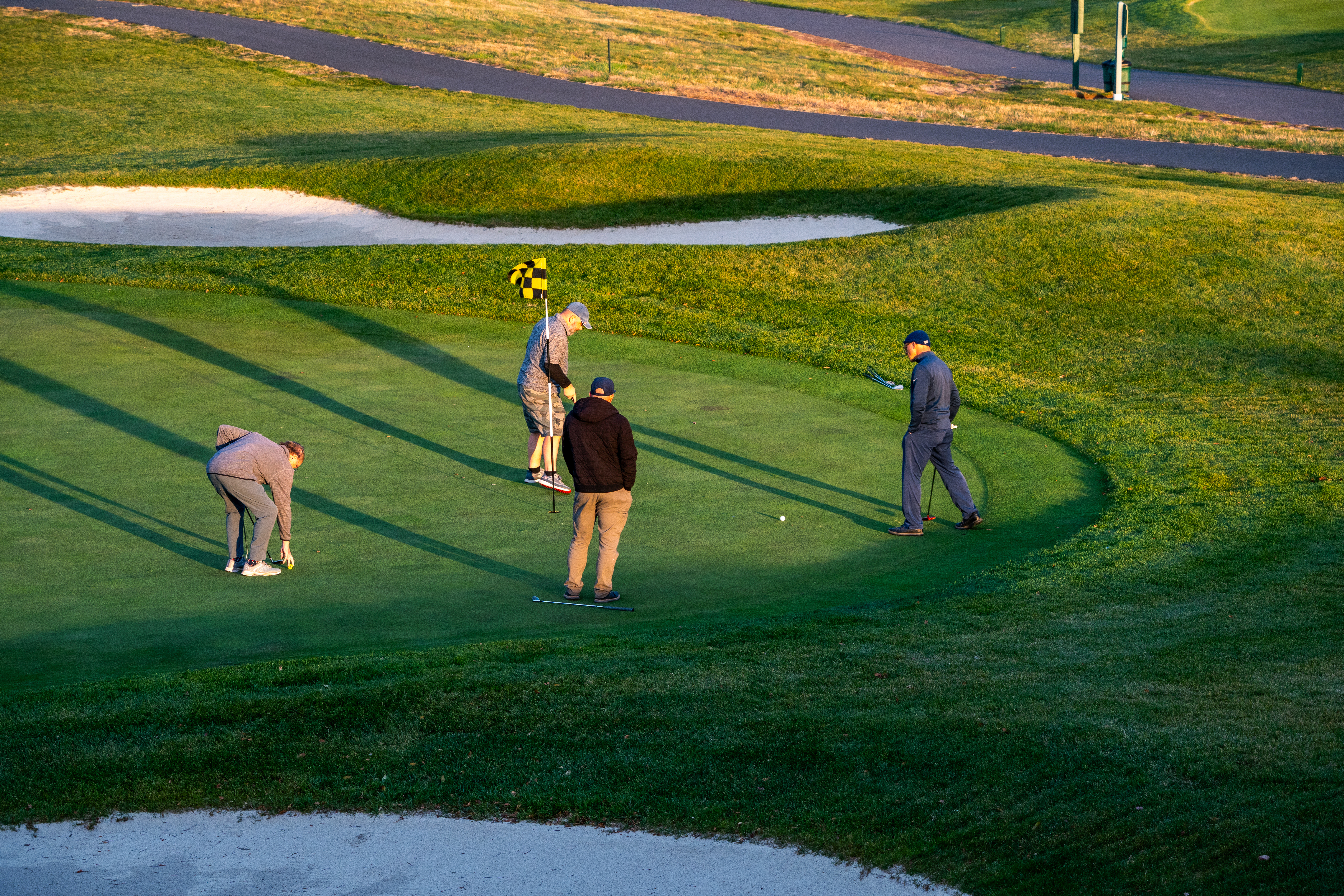 Putting on the smooth greens at Neshanic Valley Golf Course