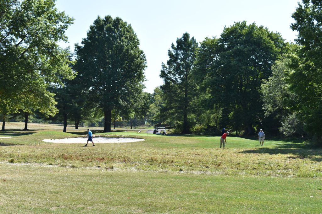 Pitching at Green Knoll Golf Course in Bridgewater NJ