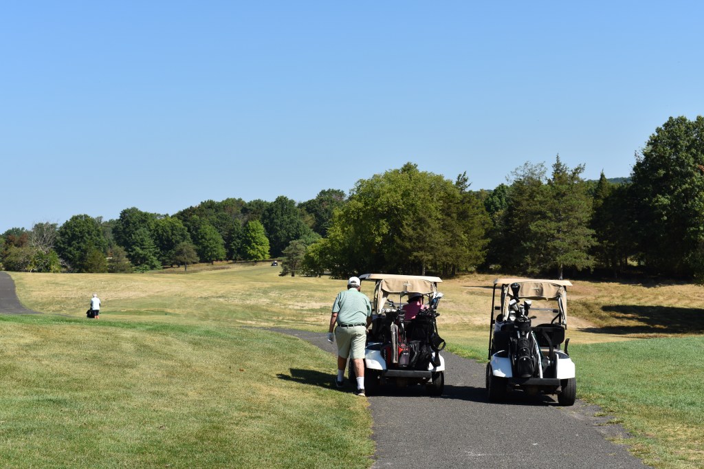 Carts at Green Knoll Golf Course in Bridgewater NJ